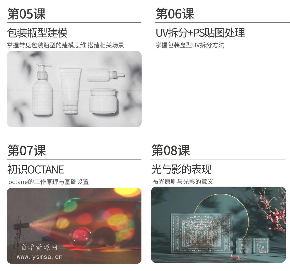 波波课堂品牌包装C4D2021年1月结课百度云网盘下载