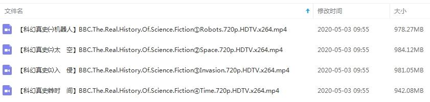 BBC纪录片《科幻真史》视频4集英语中字百度云网盘下载