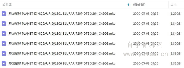 BBC纪录片《恐龙星球》视频6部合集英语中字百度云网盘下载