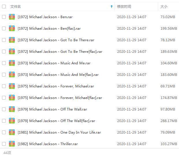 迈克尔杰克逊/Michael Jackson24张专辑(1972-2009)歌曲合集百度云网盘下载