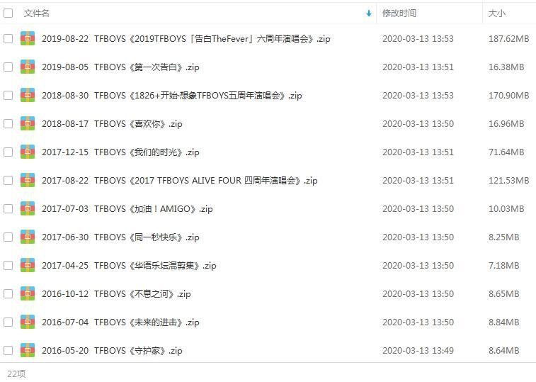魔法城堡TFBOYS组合22张专辑/单曲(2013-2019)歌曲合集百度云网盘下载