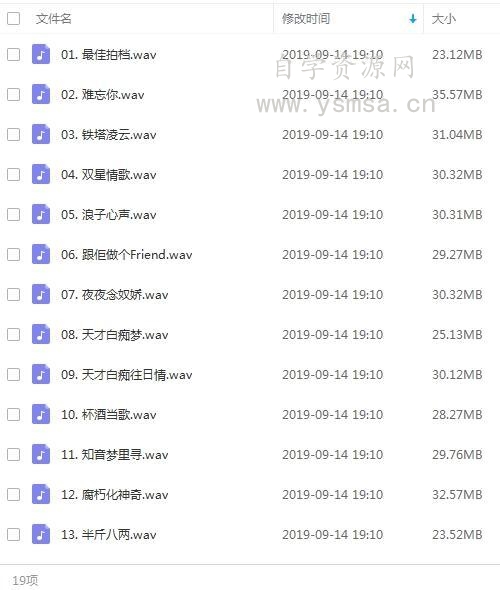 许冠杰51张专辑无损歌曲WAV合集打包