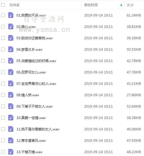 周虹10张专辑WAV无损歌曲合集打包