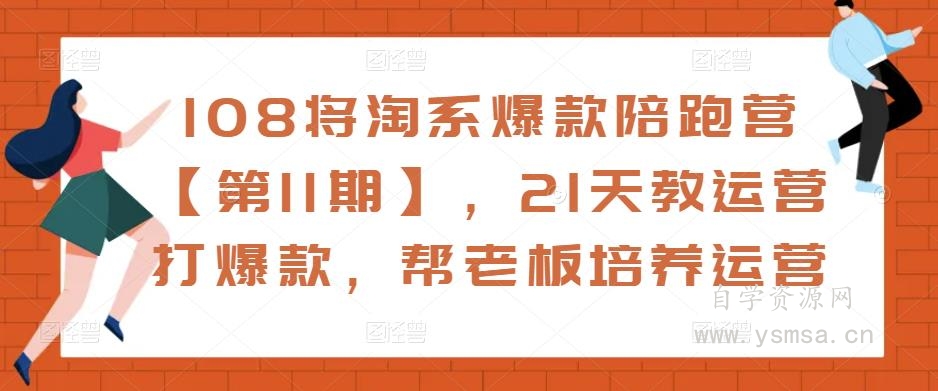 108将淘系爆款陪跑营【第11期】，21天教运营打爆款网盘下载