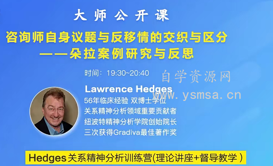 Hedges详解针对4种不同发展水平来访的关系精神分析透视法网盘下载