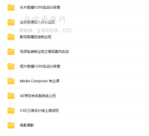 影视制作全流程实战课程网盘下载